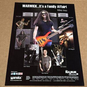 Mike Inez / Traa Daniels / Kyle Sanders - Warwick Amps Basses - 2011 Print Ad